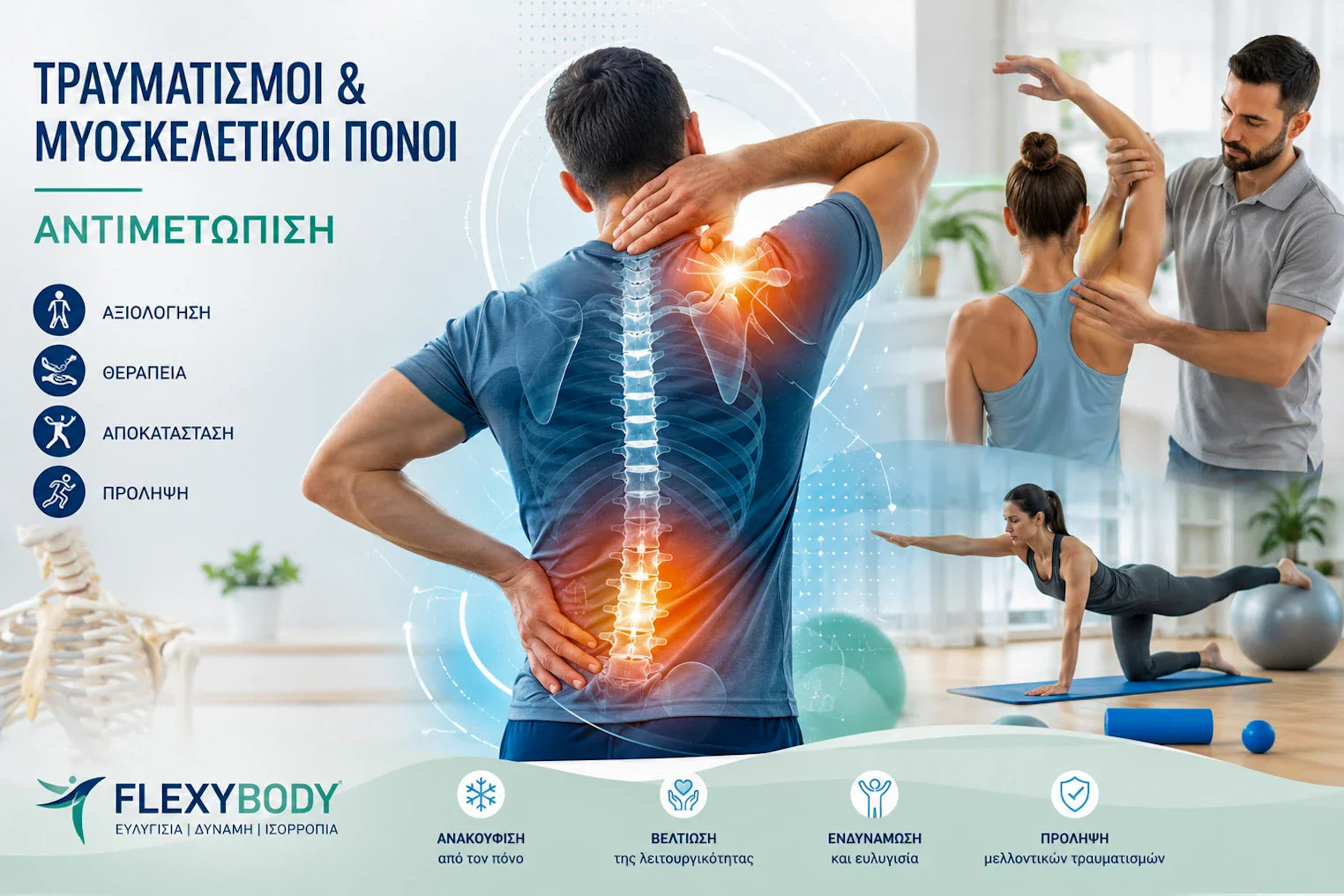 Τραυματισμοί και μυοσκελετικοί πόνοι: Πώς μπορώ να τους αντιμετωπίσω?