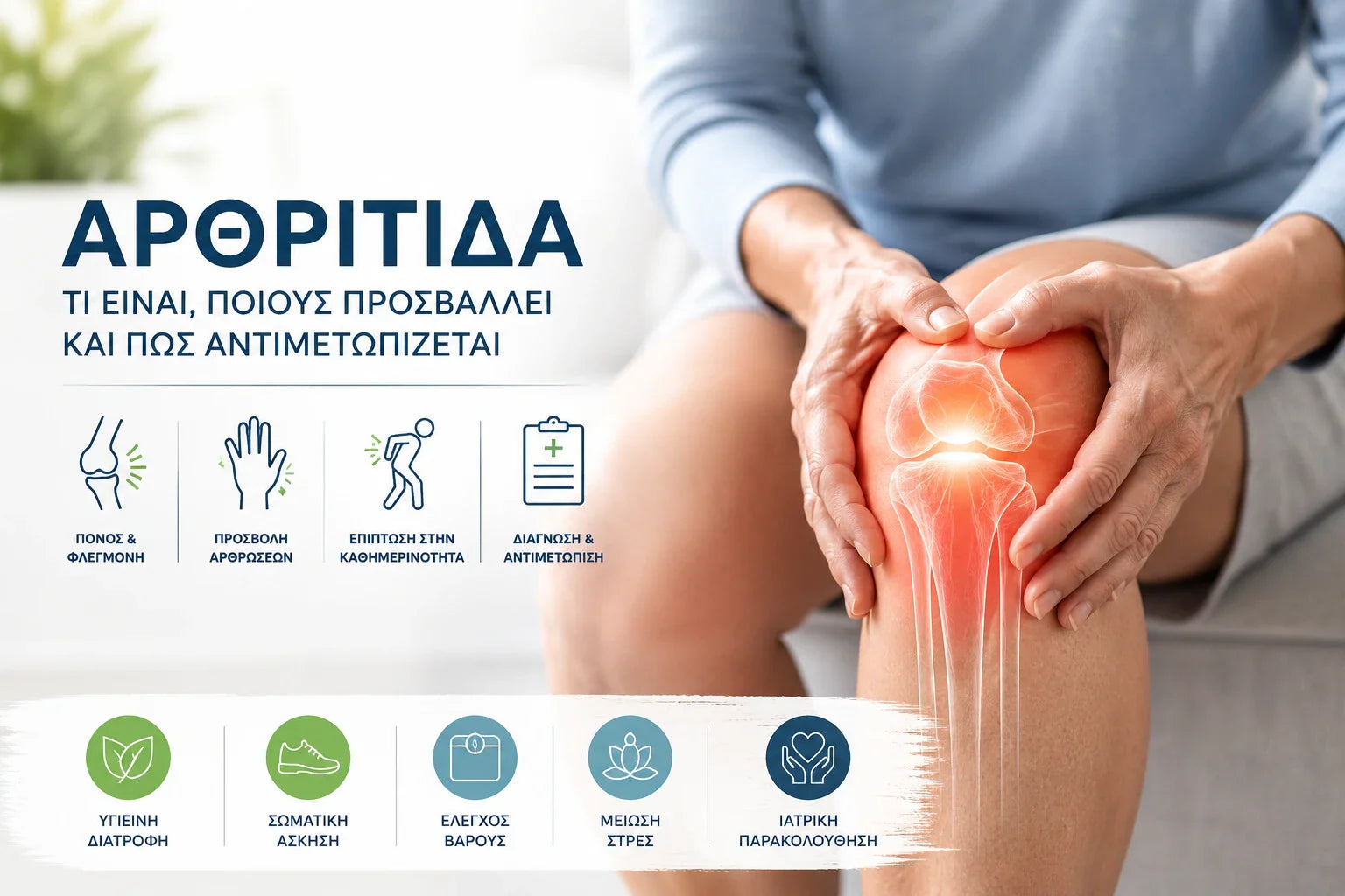 Αρθρίτιδα: Τι είναι, ποιους προσβάλει και πως αντιμετωπίζεται;